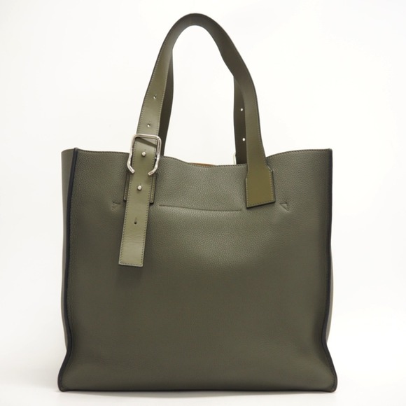 LOEWE Anagram Buckle Tote Bag Khaki Women's - Picture 2 of 10